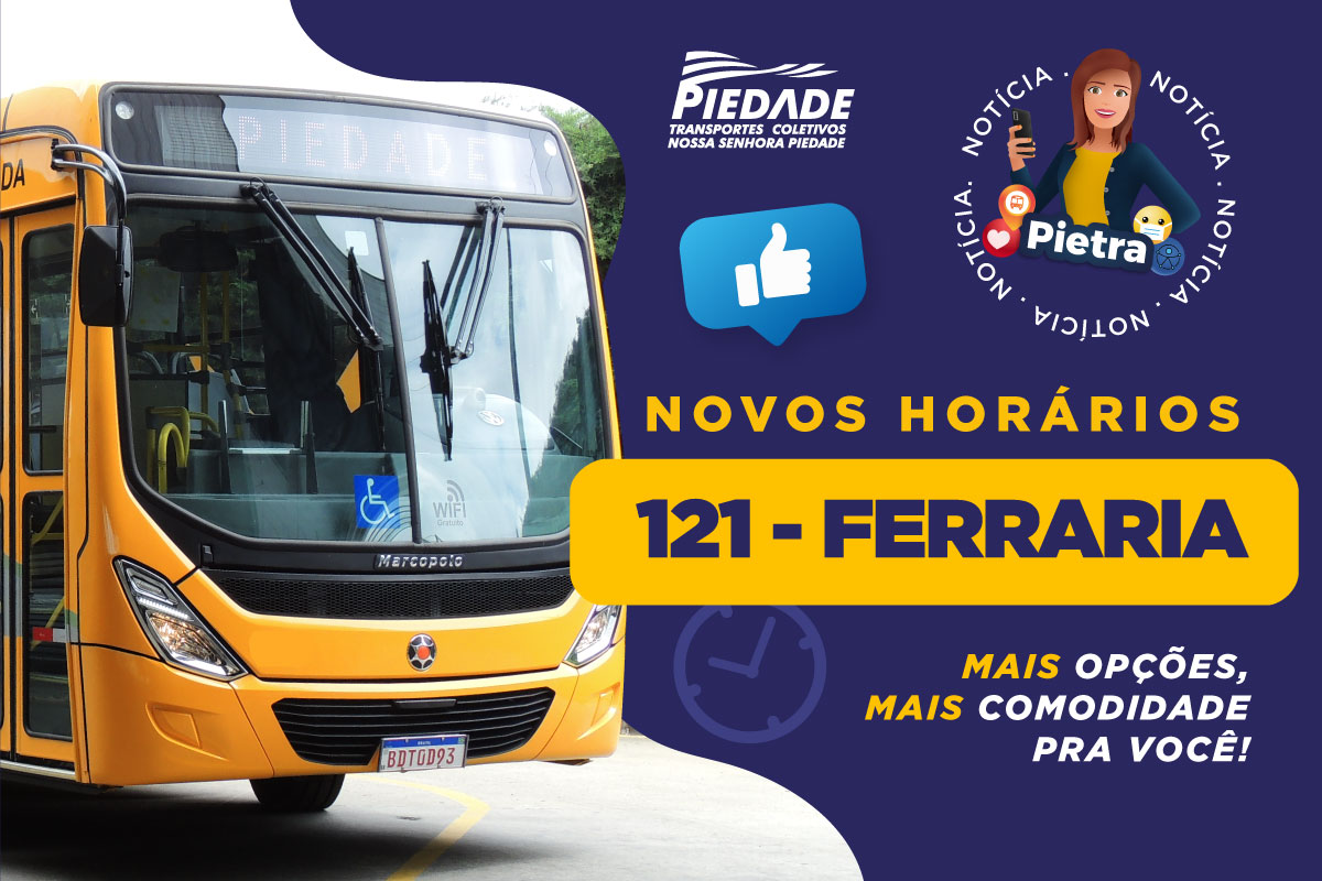 121  FERRARIA - NOVOS HORÁRIOS 